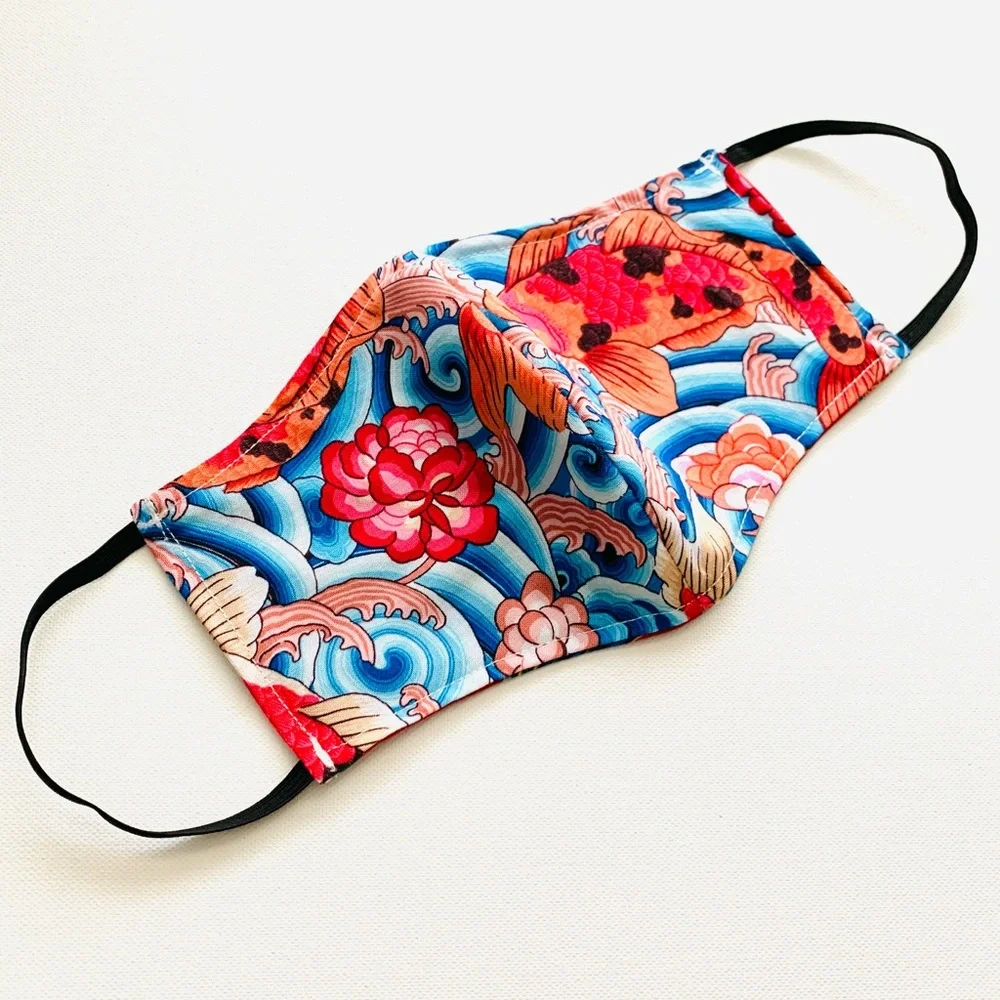 NEW Handmade Koi Fish Print Face Mask